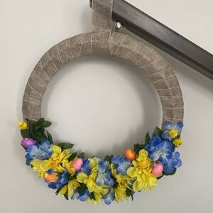 Hand made 17” Spring Easter Colorful Eggs.🌼 Spring Home Decor Wreath⭐️ Host Pick